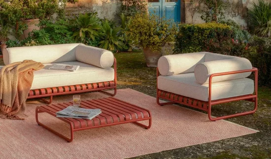 fauteuil jardin terracotta