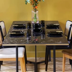 table a manger marbre noir