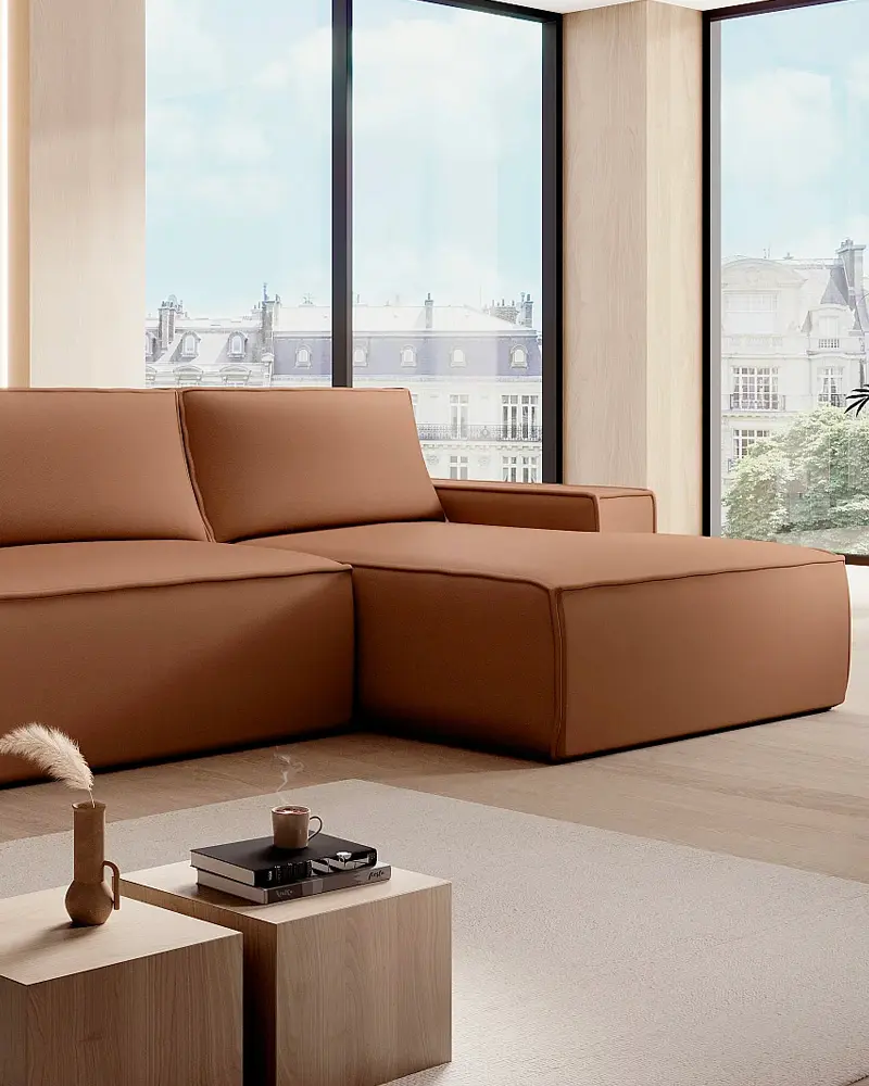 canape angle cuir moderne