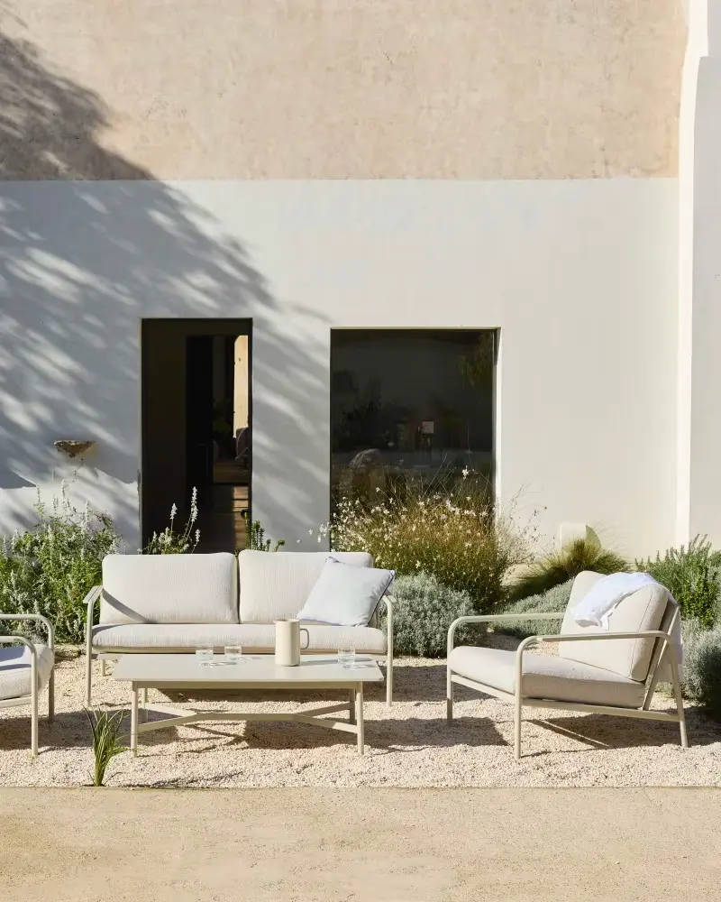 salon de jardin moderne beige