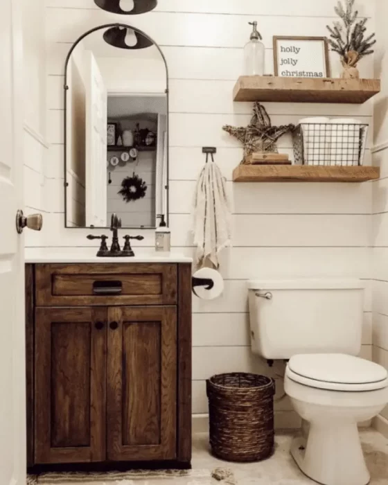 deco toilettes wc meuble vintage