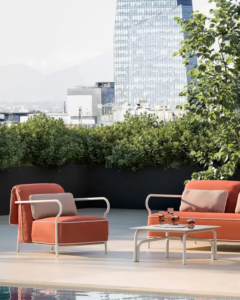 fauteuil jardin terracotta bouclette
