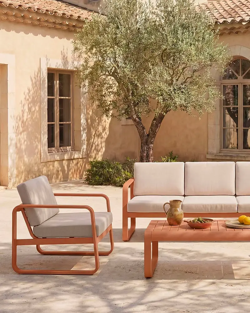 salon de jardin moderne cuivre