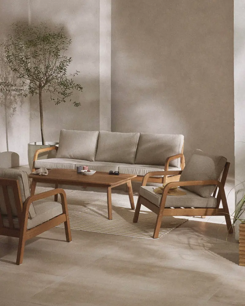 salon jardin gris bois