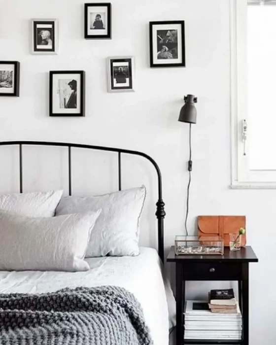 deco chambre scandinave vintage noir