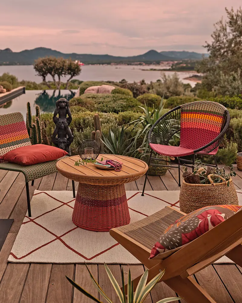 fauteuil jardin terracotta tresse
