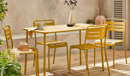 acheter salon jardin jaune