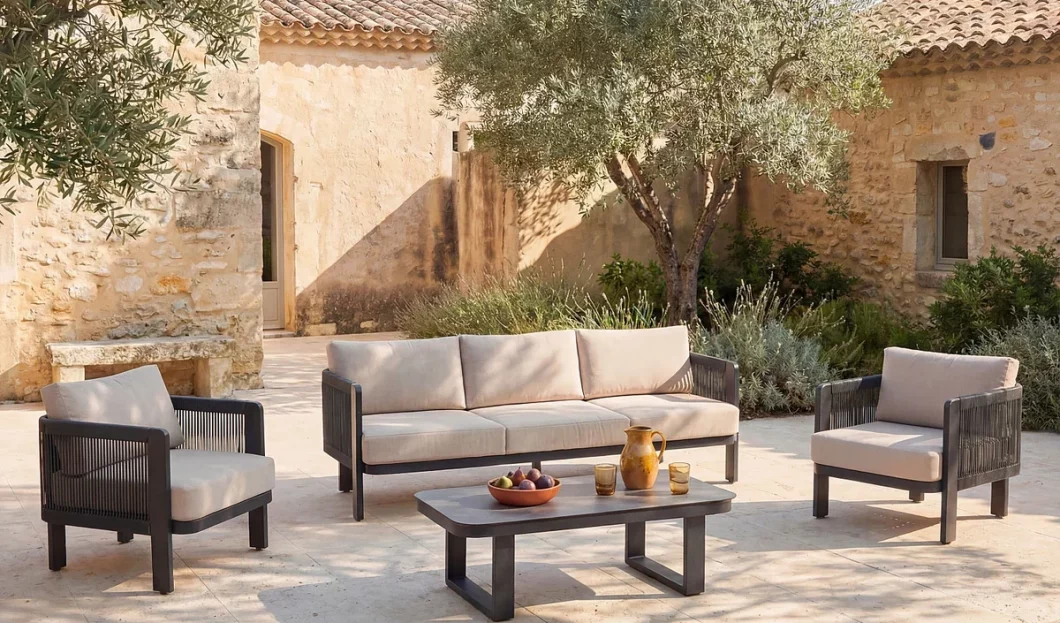 salon jardin noir