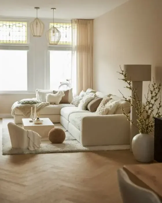deco salon scandinave beige bois