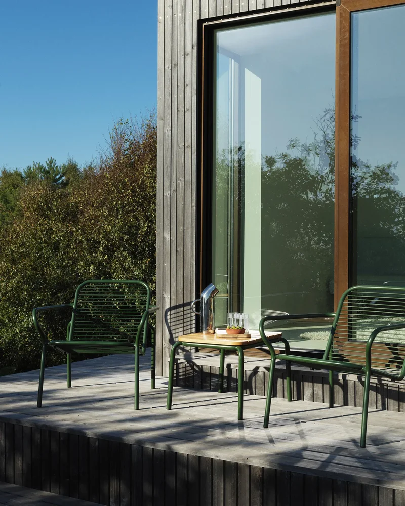 fauteuil jardin bas vert kaki