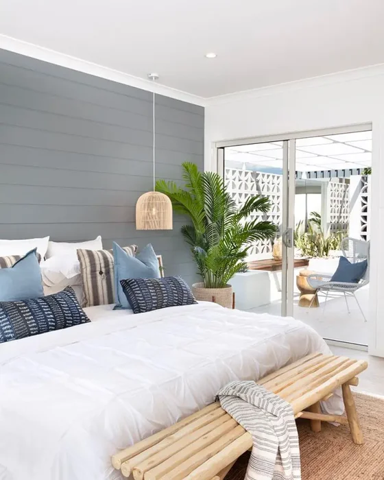 deco chambre chic banc bois flotte