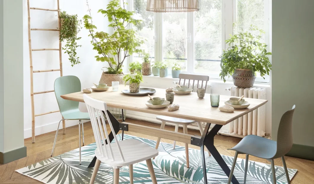 deco blanc vert bois