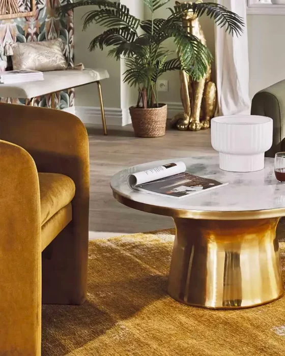 deco salon chic blanc dore