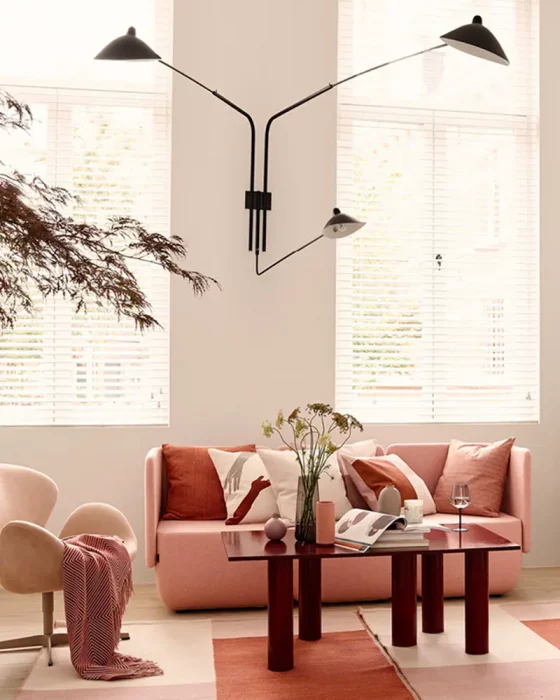 deco salon scandinave moderne rose
