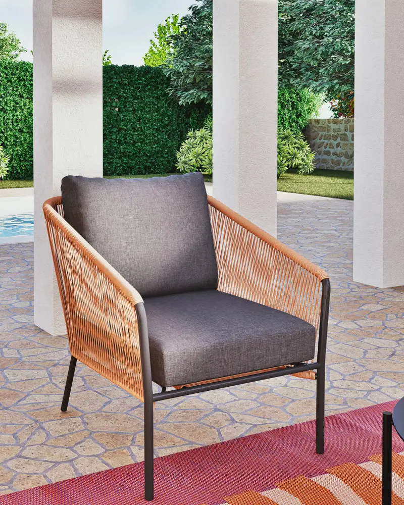 fauteuil jardin noir fil