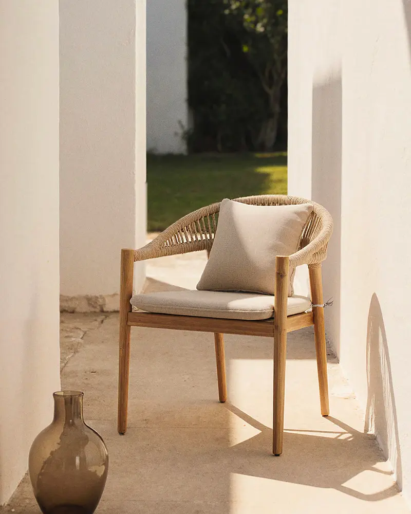 chaise jardin corde bois