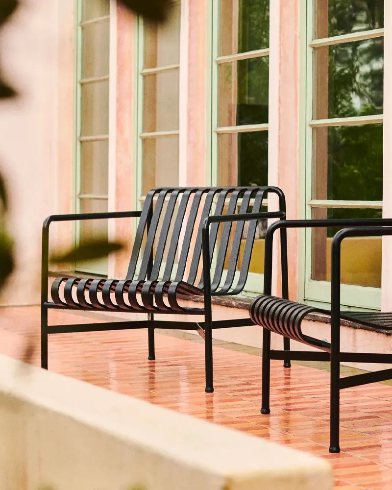 fauteuil jardin metal noir