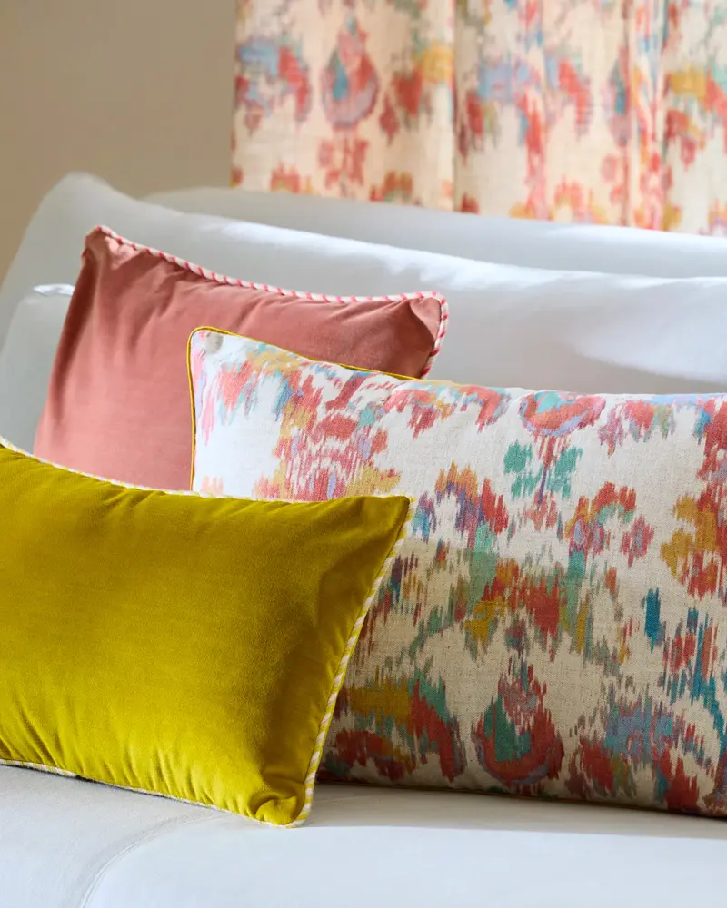 coussin motif floral