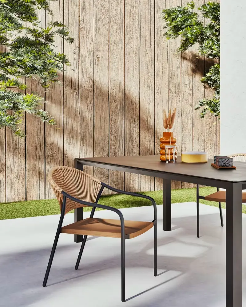 chaise jardin corde metal