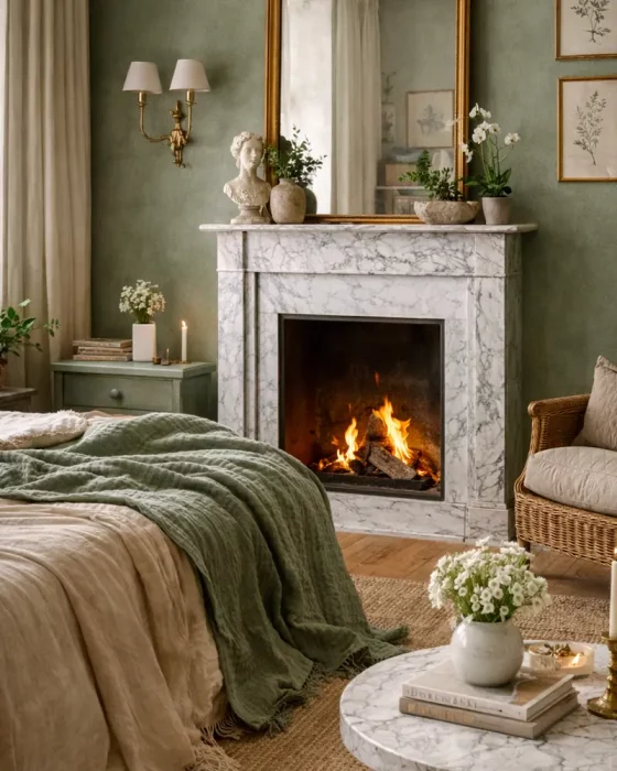 deco chambre recup marbre vert