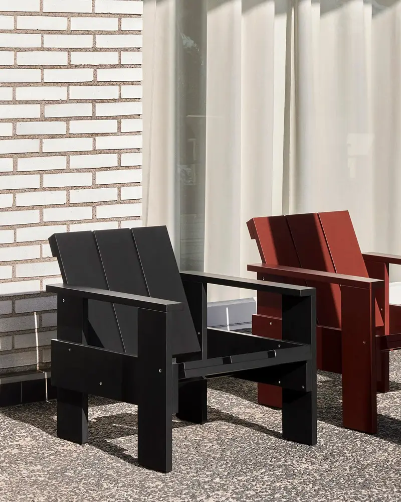fauteuil jardin noir bois