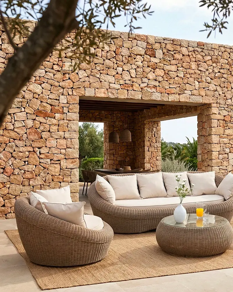 salon de jardin zen resine tressee