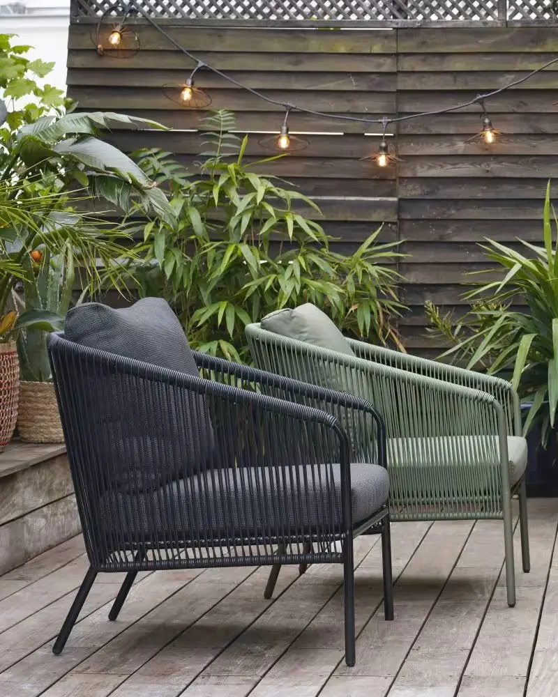 fauteuil jardin fil noir