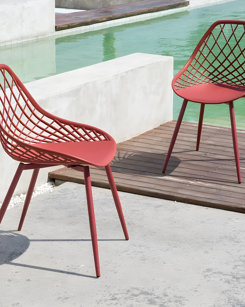 chaise jardin terracotta moderne plastique