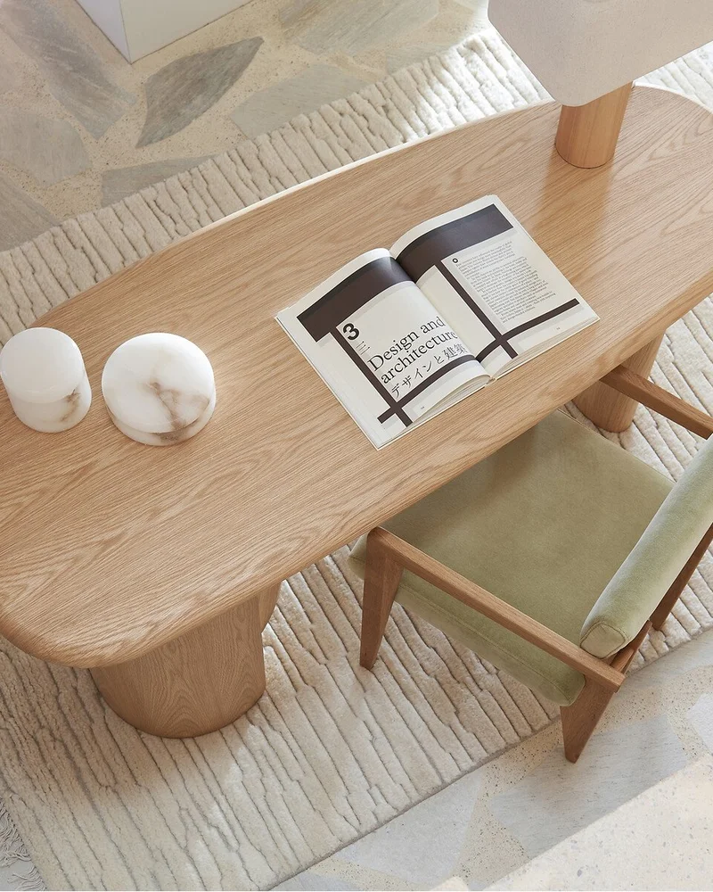 bureau organique bois naturel