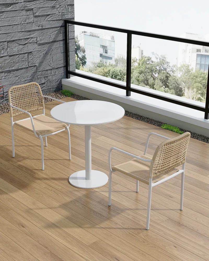 chaise jardin nature style corde tressee