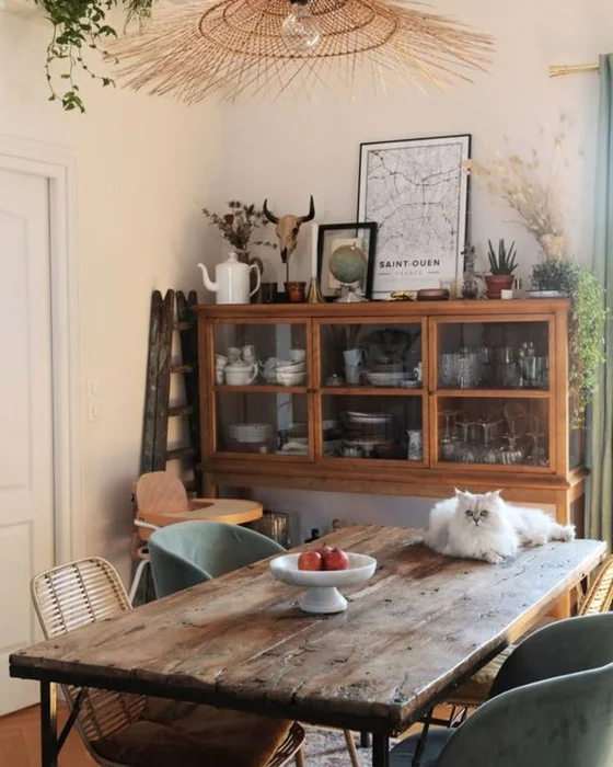 deco salle a manger recup vintage