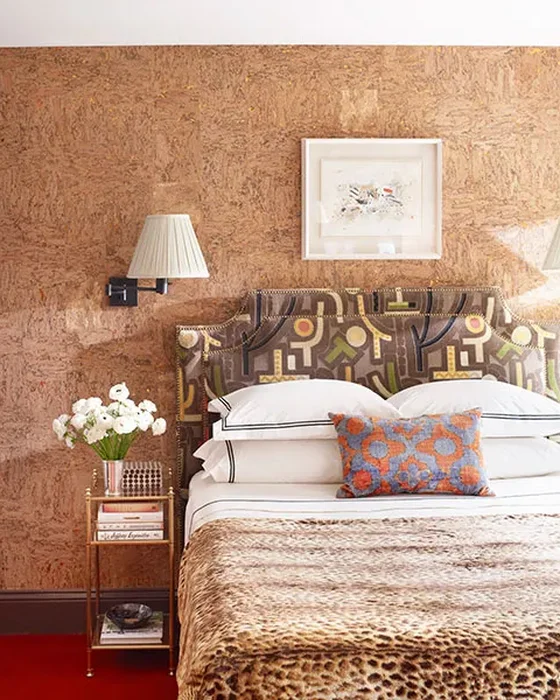 deco chambre vintage mur liege