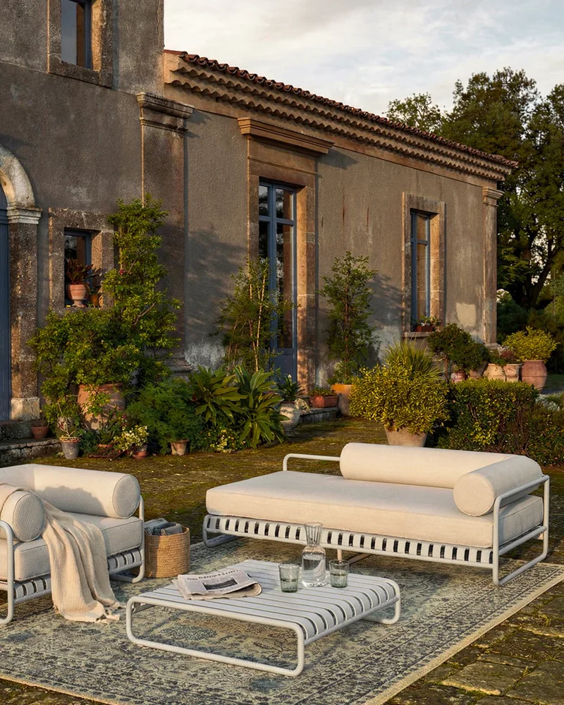 salon de jardin modulable blanc