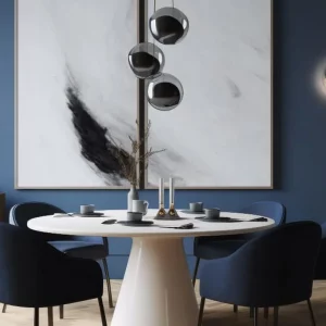 deco bleu nuit beige
