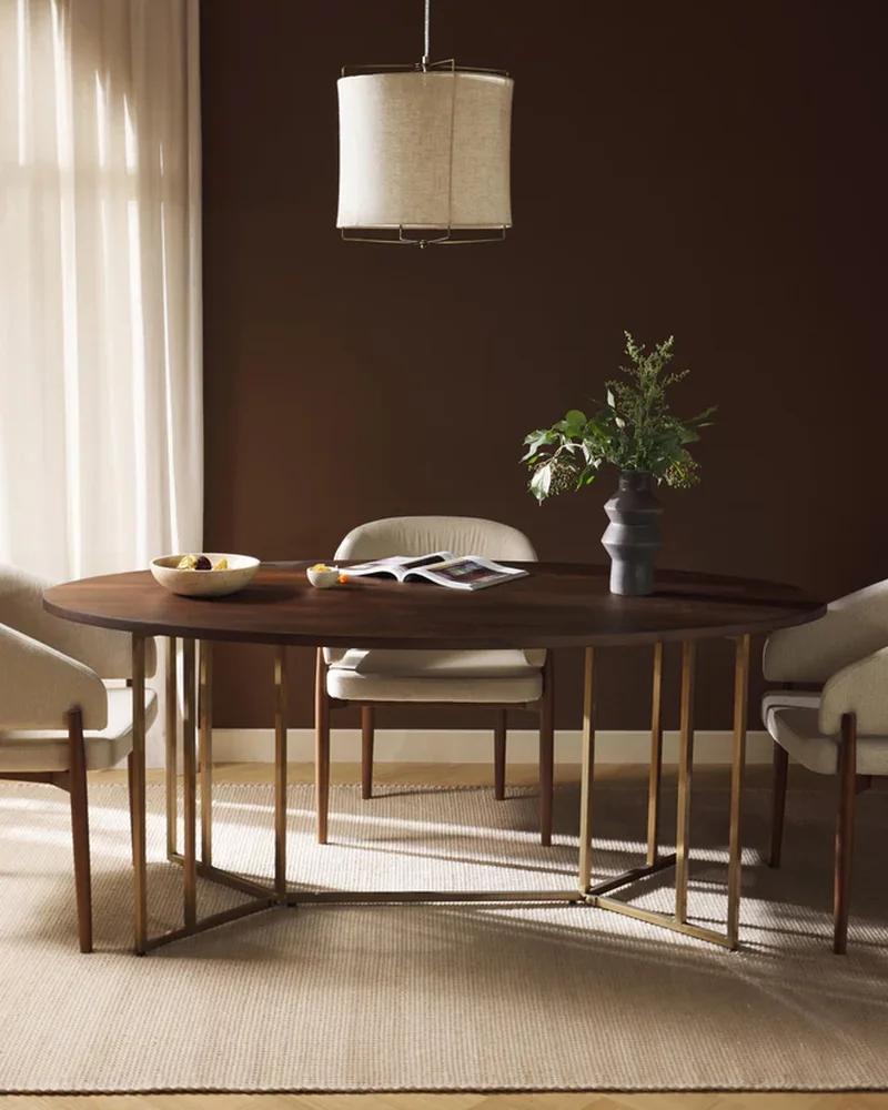 table a manger imitation noyer