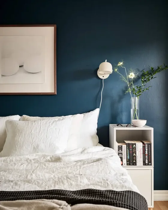 deco chambre bleu nuit beige