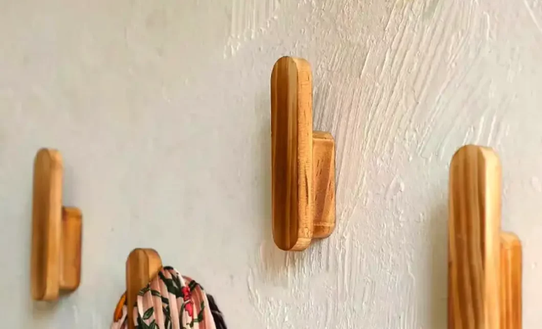 patere murale bois