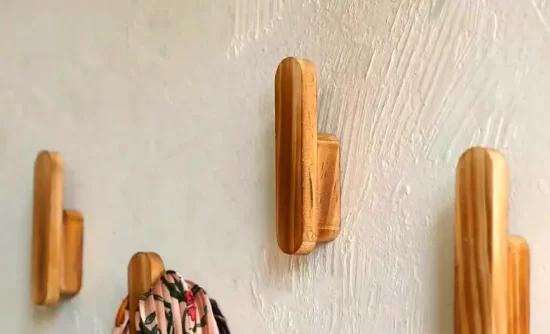 patere murale bois