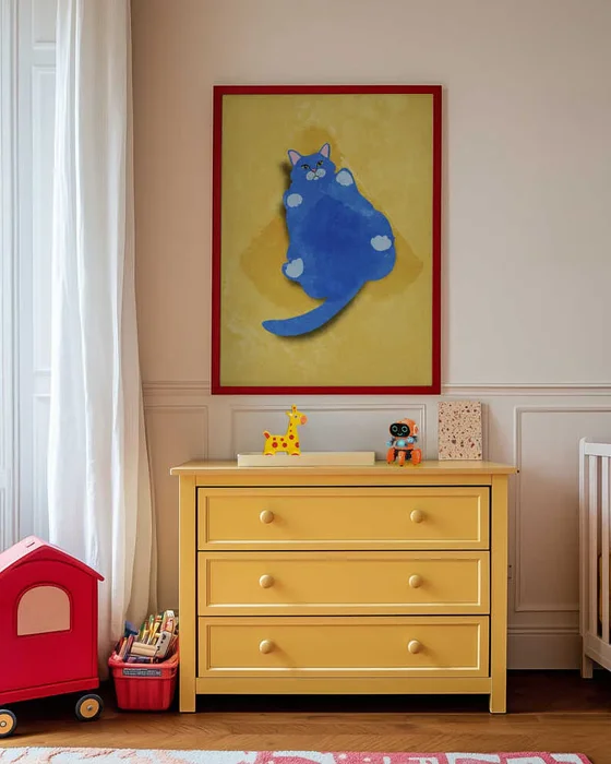 deco chambre bebe affiche chat
