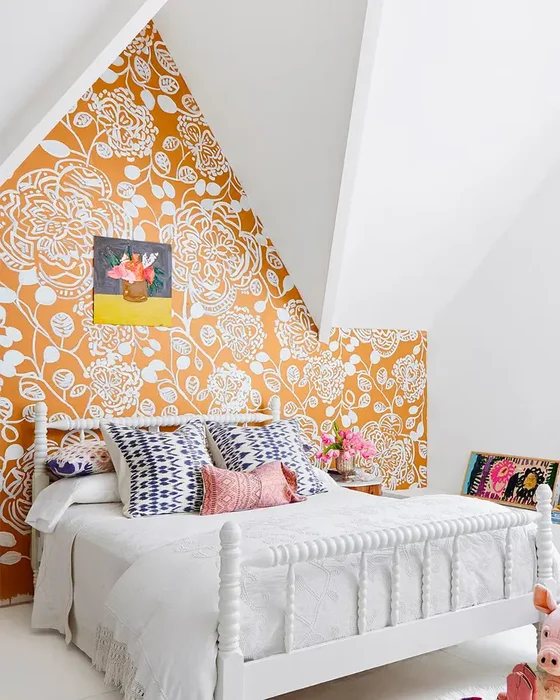 deco chambre papier peint dore