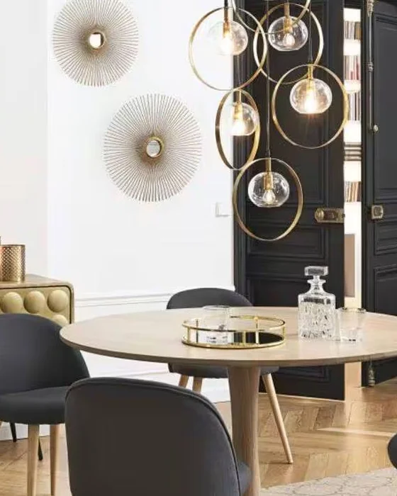 deco salle a manger doree vintage
